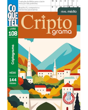 Livro coquetel criptograma 108: nível médio