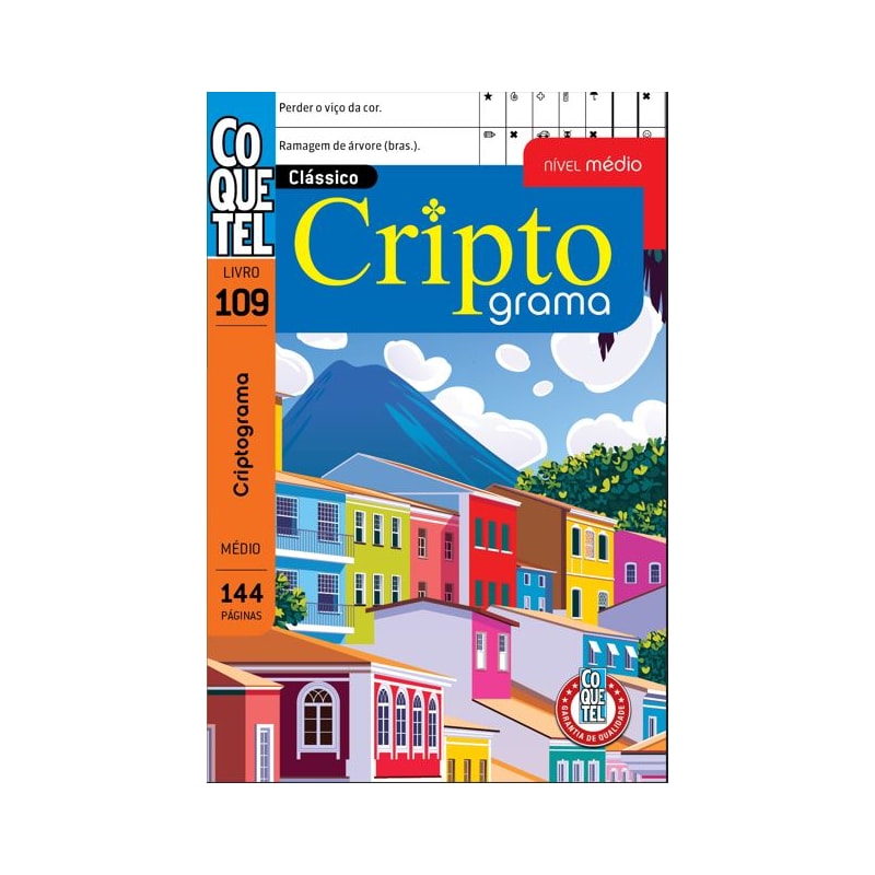 LIVRO COQUETEL CRIPTOGRAMA 109: NÍVEL MÉDIO