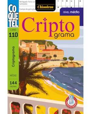 Livro coquetel criptograma 110: nível médio