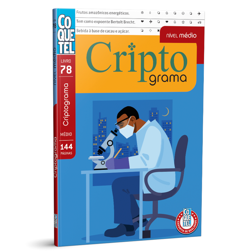 LIVRO COQUETEL CRIPTOGRAMA NÍVEL MÉDIO ED 78