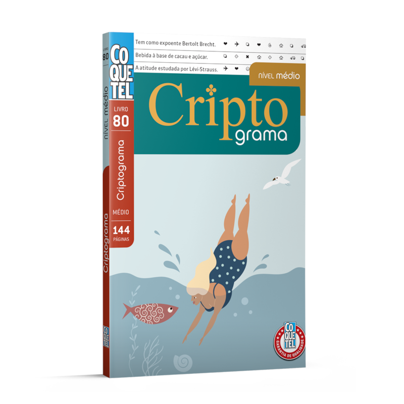 LIVRO COQUETEL CRIPTOGRAMA NÍVEL MÉDIO ED 80