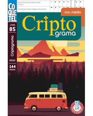 LIVRO COQUETEL CRIPTOGRAMA NÍVEL MÉDIO ED 85
