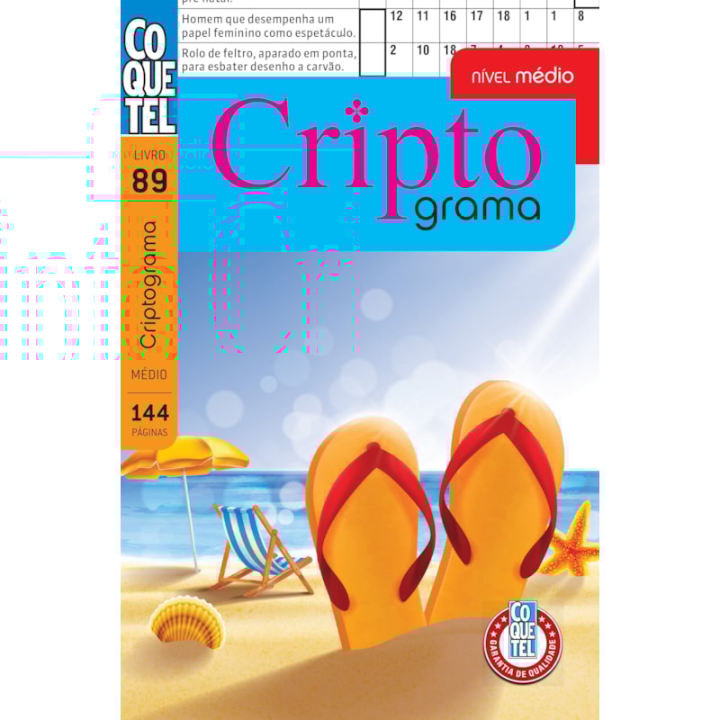 LIVRO COQUETEL CRIPTOGRAMA NÍVEL MÉDIO ED 89