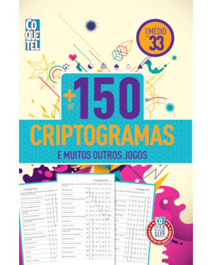 LIVRO COQUETEL CRIPTOGRAMAS NÍVEL MÉDIO ED 33
