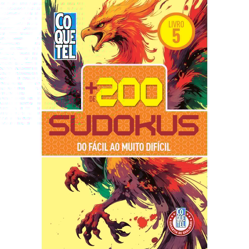 LIVRO COQUETEL + DE 200 SUDOKUS: DO FÁCIL AO MUITO DIFÍCIL