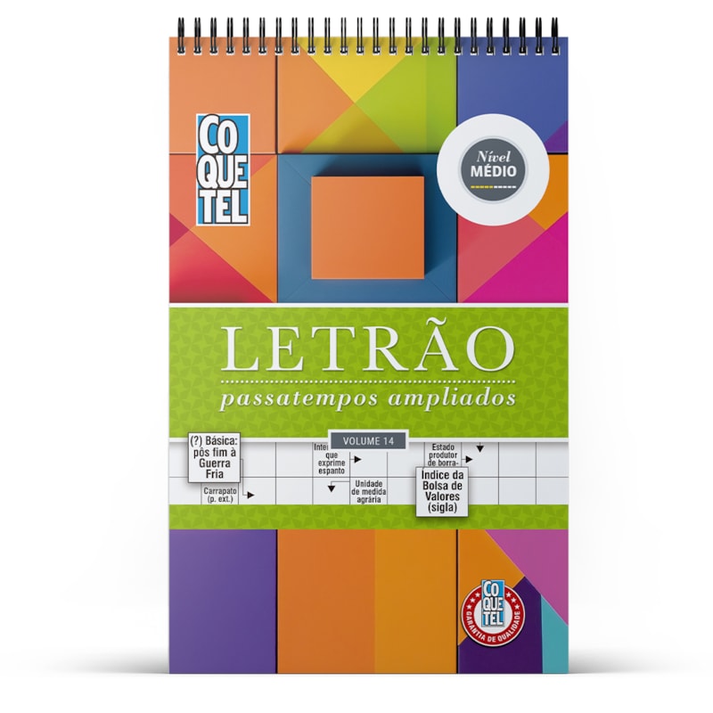 LIVRO COQUETEL ESPIRAL LETRÃO VOL. 14: NÍVEL MÉDIO: MANTENHA SEU CÉREBRO ATIVO COM O DESAFIO DEFINITIVO EM PALAVRAS!
