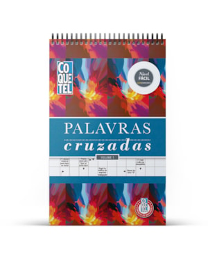 Livro coquetel espiral palavras cruzadas vol. 01: nível fácil: mantenha seu cérebro ativo com o desafio definitivo em palavras!