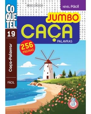 LIVRO COQUETEL JUMBO CAÇA-PALAVRAS 19: NIVEL FÁCIL