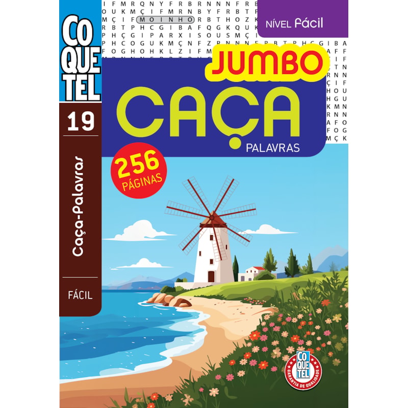 LIVRO COQUETEL JUMBO CAÇA-PALAVRAS 19: NIVEL FÁCIL
