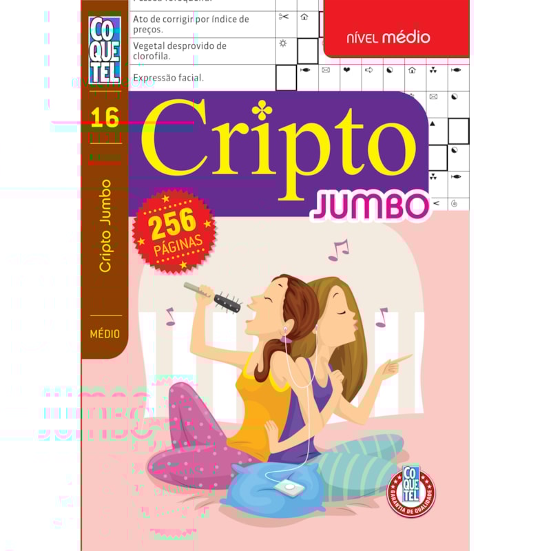 LIVRO COQUETEL JUMBO CRIPTO NÍVEL MÉDIO ED 16