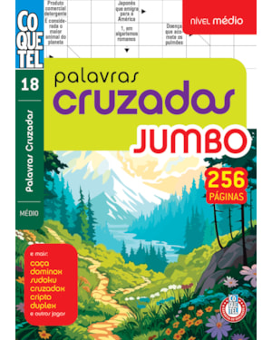 LIVRO COQUETEL JUMBO PALAVRAS CRUZADAS MÉDIO 18 S/P