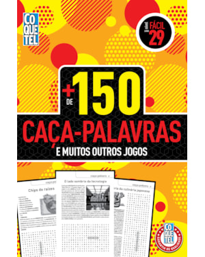 LIVRO COQUETEL MAIS 150 CAÇA-PALAVRAS E MUITOS OUTROS JOGOS NÍVEL FÁCIL ED 29