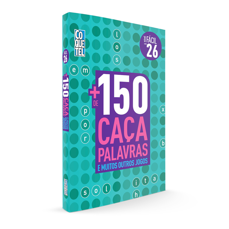 LIVRO COQUETEL MAIS 150 CAÇA PALAVRAS NÍVEL FÁCIL ED 26