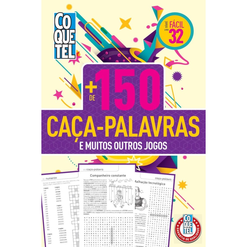 LIVRO COQUETEL MAIS DE 150 CAÇA-PALAVRAS 32