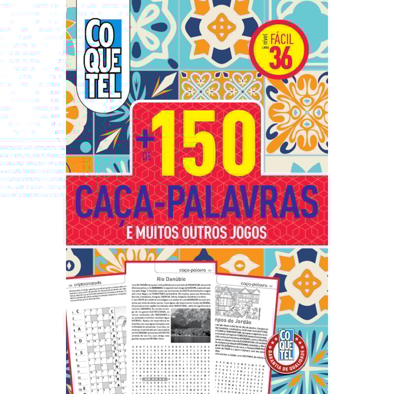 Livro Coquetel Mais de 150 Caça-Palavras 36