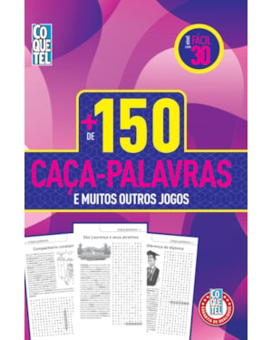 LIVRO COQUETEL MAIS DE 150 CAÇA-PALAVRAS NÍVEL FÁCIL ED 30
