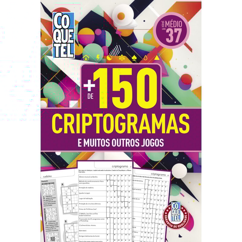 LIVRO COQUETEL MAIS DE 150 CRIPTOGRAMAS 37