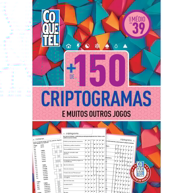 LIVRO COQUETEL MAIS DE 150 CRIPTOGRAMAS 39