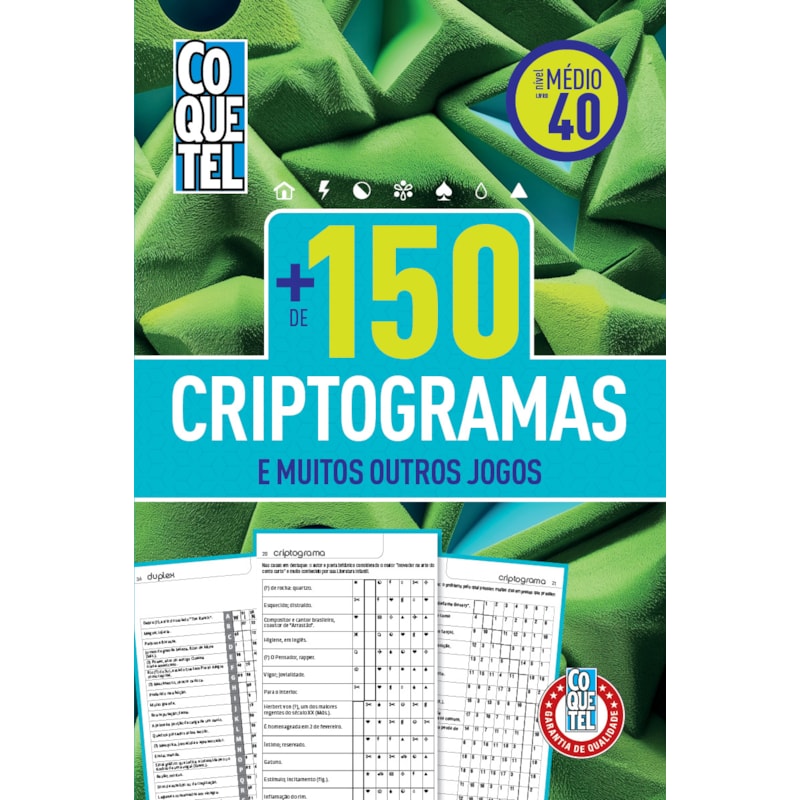 LIVRO COQUETEL MAIS DE 150 CRIPTOGRAMAS 40