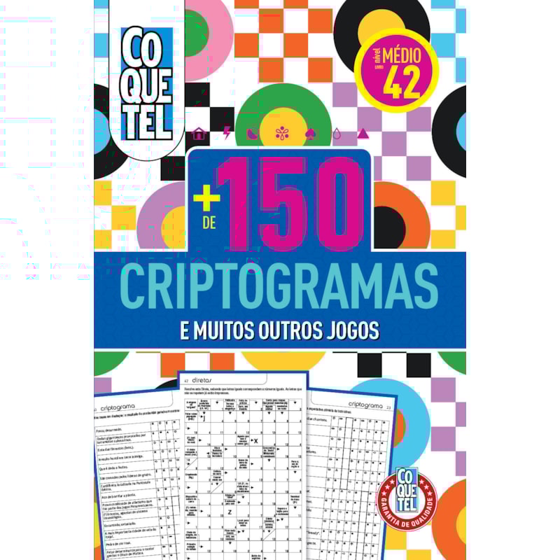 LIVRO COQUETEL MAIS DE 150 CRIPTOGRAMAS 42 S/P