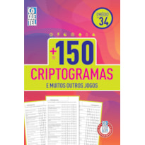 LIVRO COQUETEL MAIS DE 150 CRIPTOGRAMAS NÍVEL MÉDIO ED 34