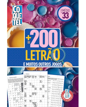 LIVRO COQUETEL MAIS DE 200 LETRÃO 33: NÍVEL MÉDIO