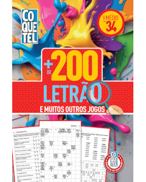 LIVRO COQUETEL MAIS DE 200 LETRÃO 34: NÍVEL MÉDIO