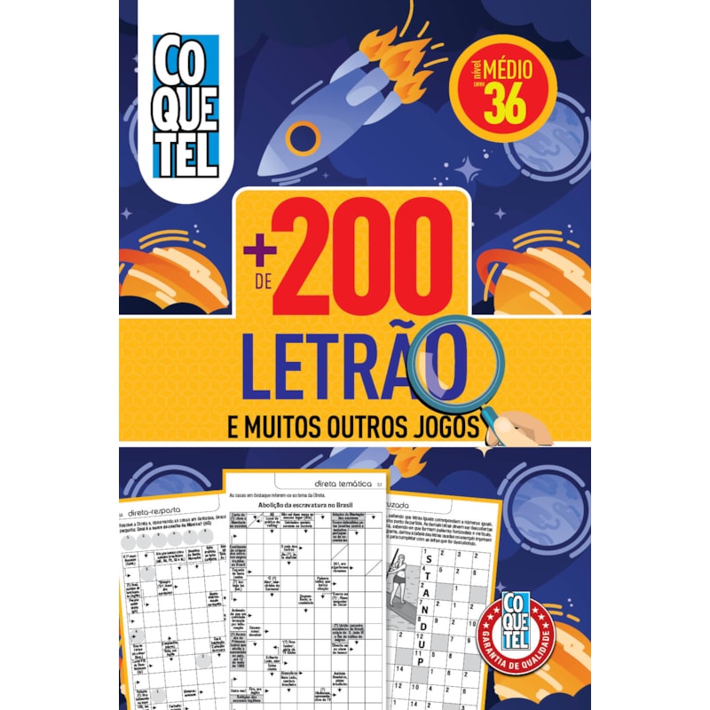LIVRO COQUETEL MAIS DE 200 LETRÃO 36 S/P: NÍVEL MÉDIO