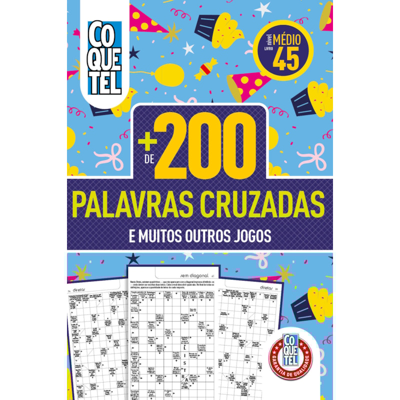 Livro Coquetel Mais de 200 Palavras Cruzadas 45