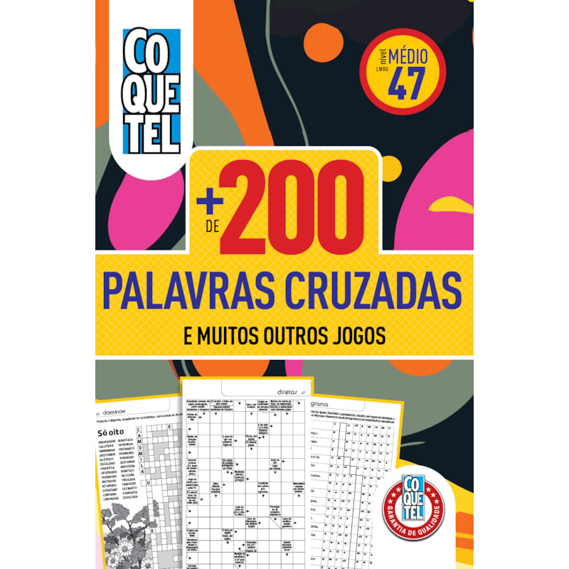 LIVRO COQUETEL MAIS DE 200 PALAVRAS CRUZADAS 47