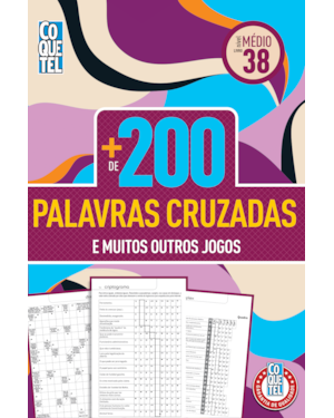 LIVRO COQUETEL MAIS DE 200 PALAVRAS CRUZADAS ED 38