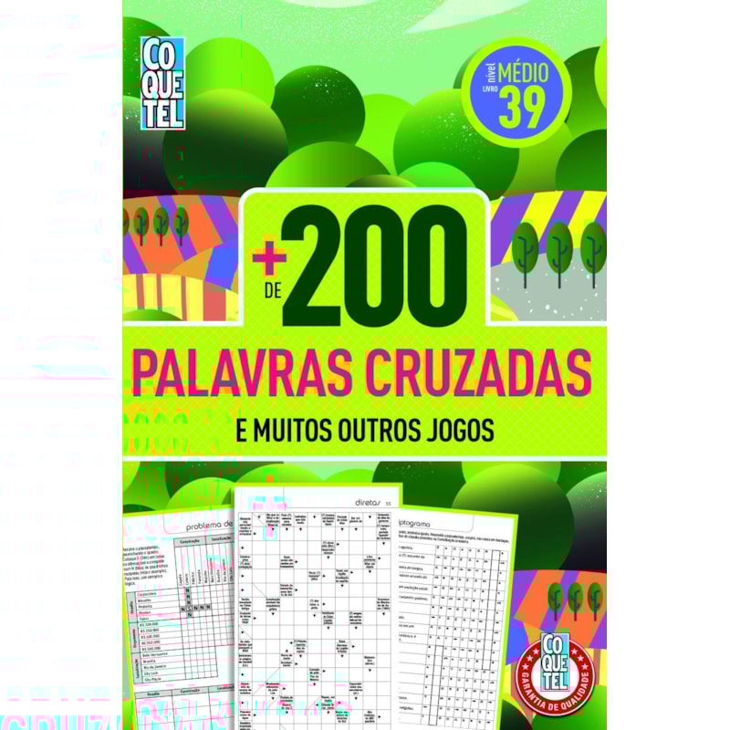 LIVRO COQUETEL MAIS DE 200 PALAVRAS CRUZADAS MÉDIO 39