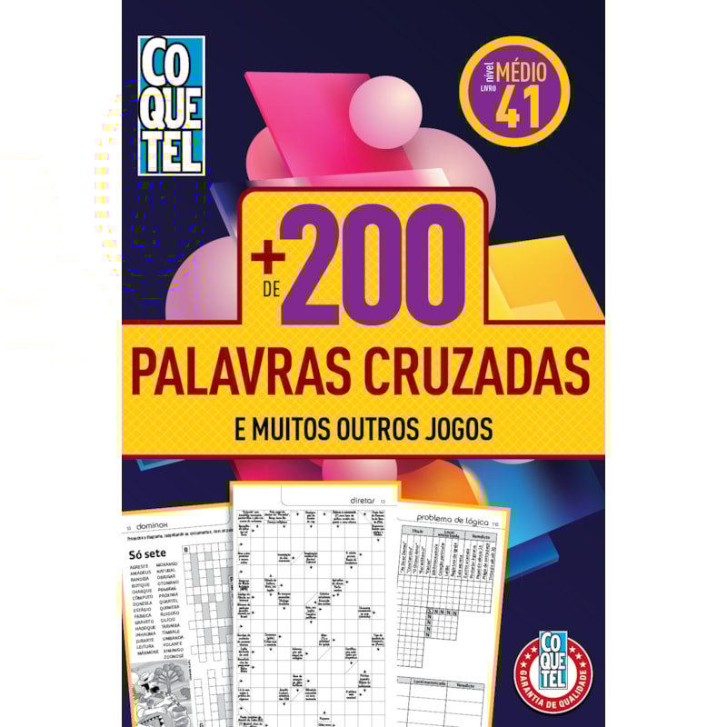 LIVRO COQUETEL MAIS DE 200 PALAVRAS CRUZADAS MÉDIO 41
