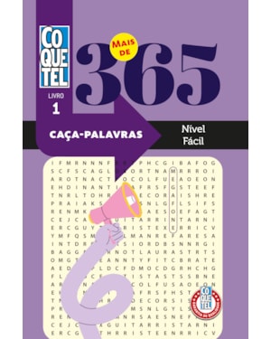 LIVRO COQUETEL MAIS DE 365 CAÇA-PALAVRAS 1