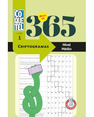 LIVRO COQUETEL MAIS DE 365 CRIPTOGRAMAS 1
