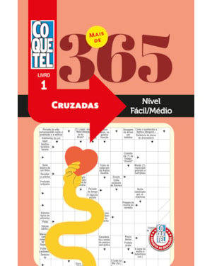 LIVRO COQUETEL MAIS DE 365 PALAVRAS CRUZADAS FÁCIL-MÉDIO 1