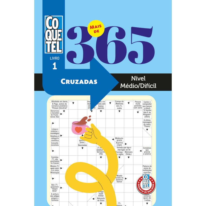 Livro Coquetel Mais de 365 Palavras Cruzadas Médio-Difícil 1