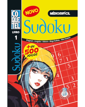 LIVRO COQUETEL MAIS DE 500 SUDOKU MÉDIO/DIFÍCIL 1