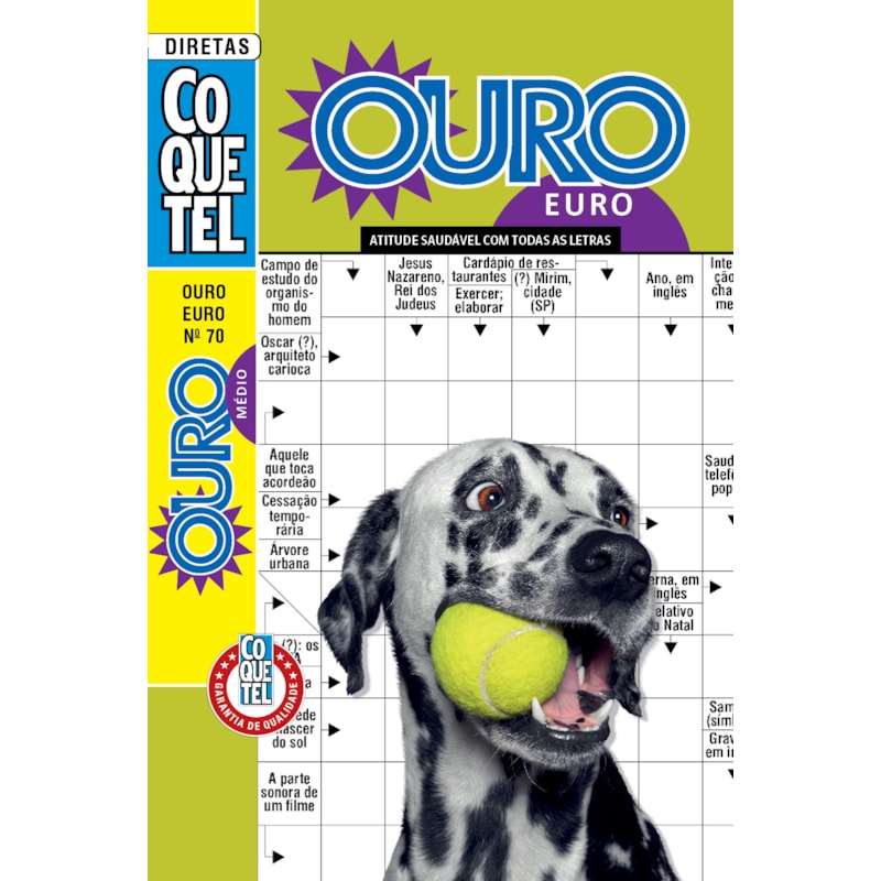 LIVRO COQUETEL OURO EURO 70: NÍVEL MÉDIO