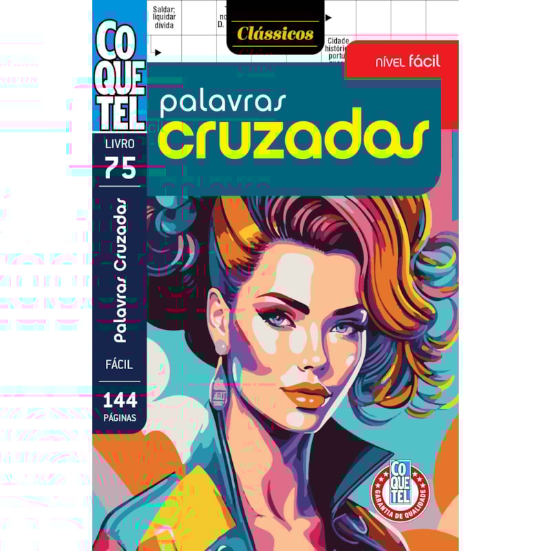 LIVRO COQUETEL PALAVRAS-CRUZADAS 75: NÍVEL FÁCIL
