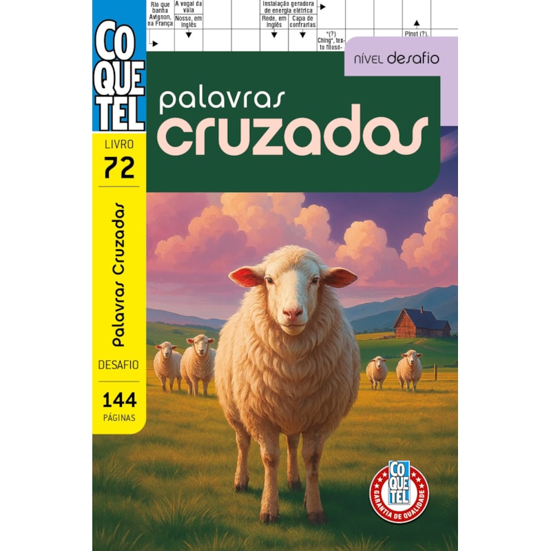 LIVRO COQUETEL PALAVRAS-CRUZADAS DESAFIO 72