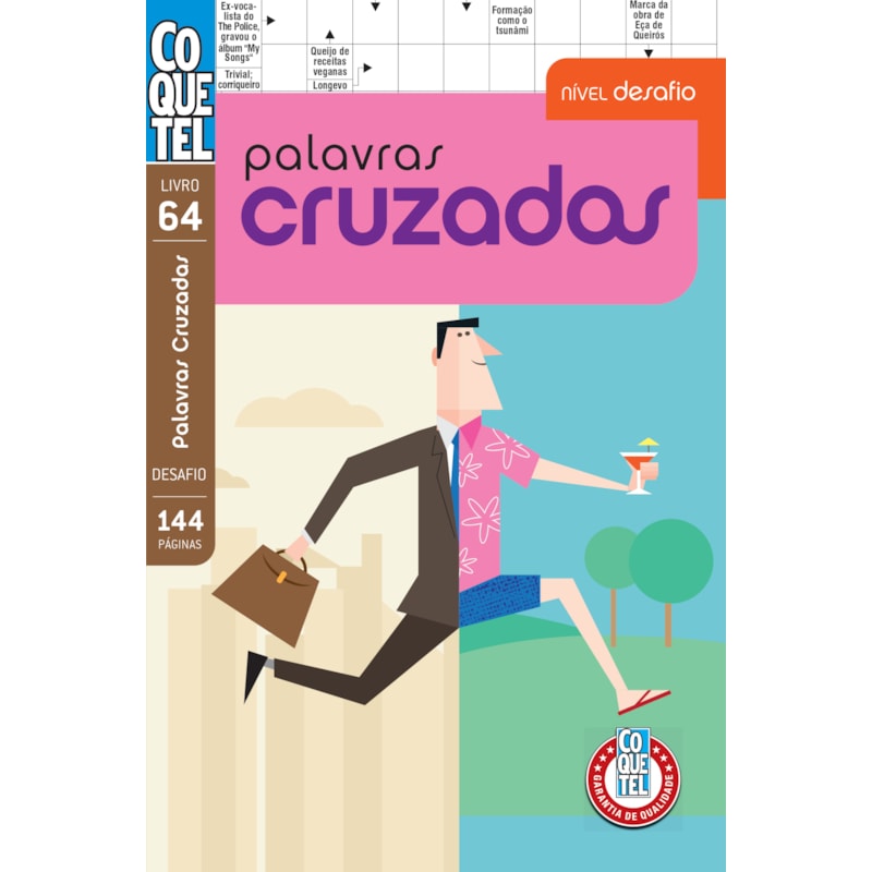 LIVRO COQUETEL PALAVRAS CRUZADAS DESAFIO ED 64