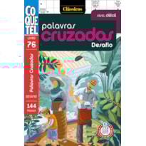 LIVRO COQUETEL PALAVRAS CRUZADAS DIFÍCIL 76 S/P