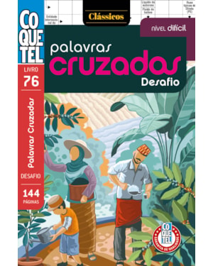 LIVRO COQUETEL PALAVRAS CRUZADAS DIFÍCIL 76 S/P