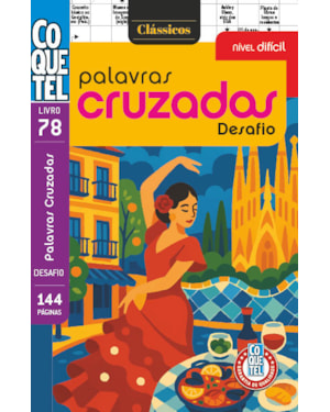 LIVRO COQUETEL PALAVRAS CRUZADAS DIFÍCIL 78