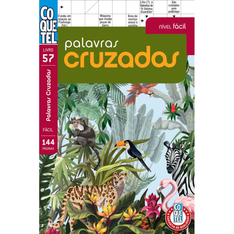 LIVRO COQUETEL PALAVRAS CRUZADAS FÁCIL 57