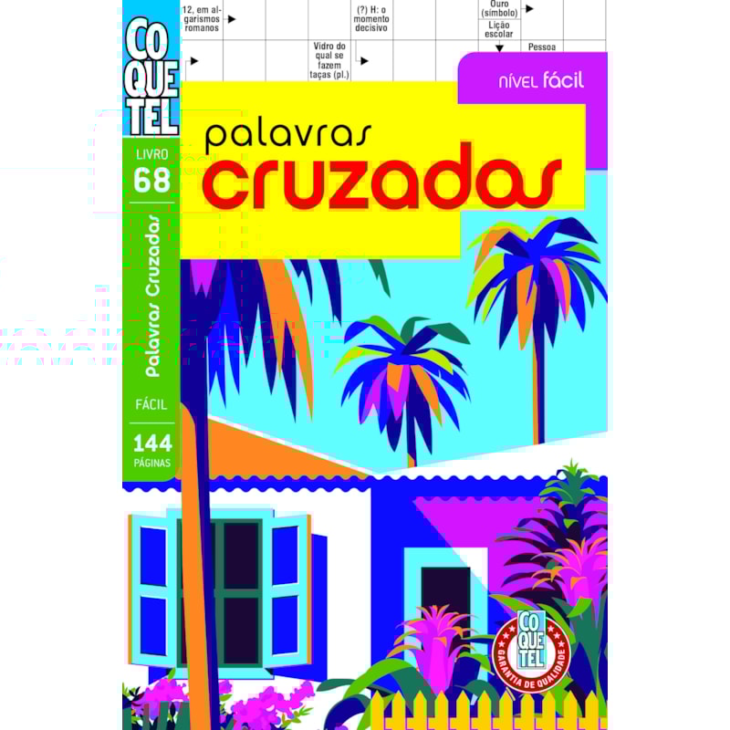 LIVRO COQUETEL PALAVRAS CRUZADAS FÁCIL 68
