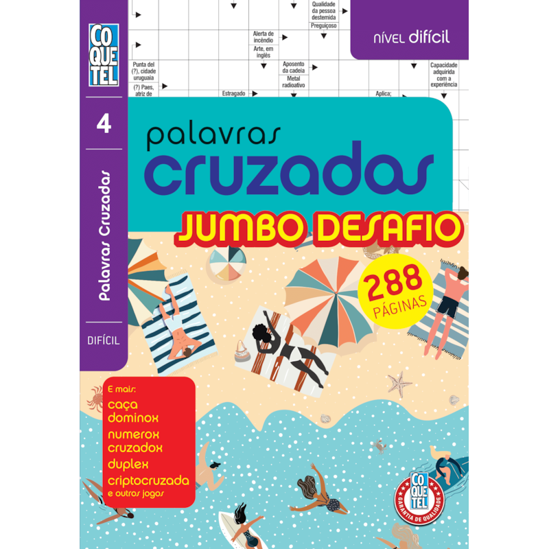 LIVRO COQUETEL PALAVRAS CRUZADAS JUMBO DESAFIO ED 4