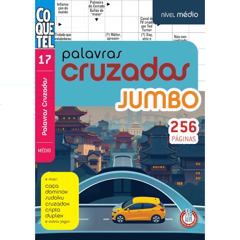 LIVRO COQUETEL PALAVRAS-CRUZADAS JUMBO ED. 17: NÍVEL MÉDIO