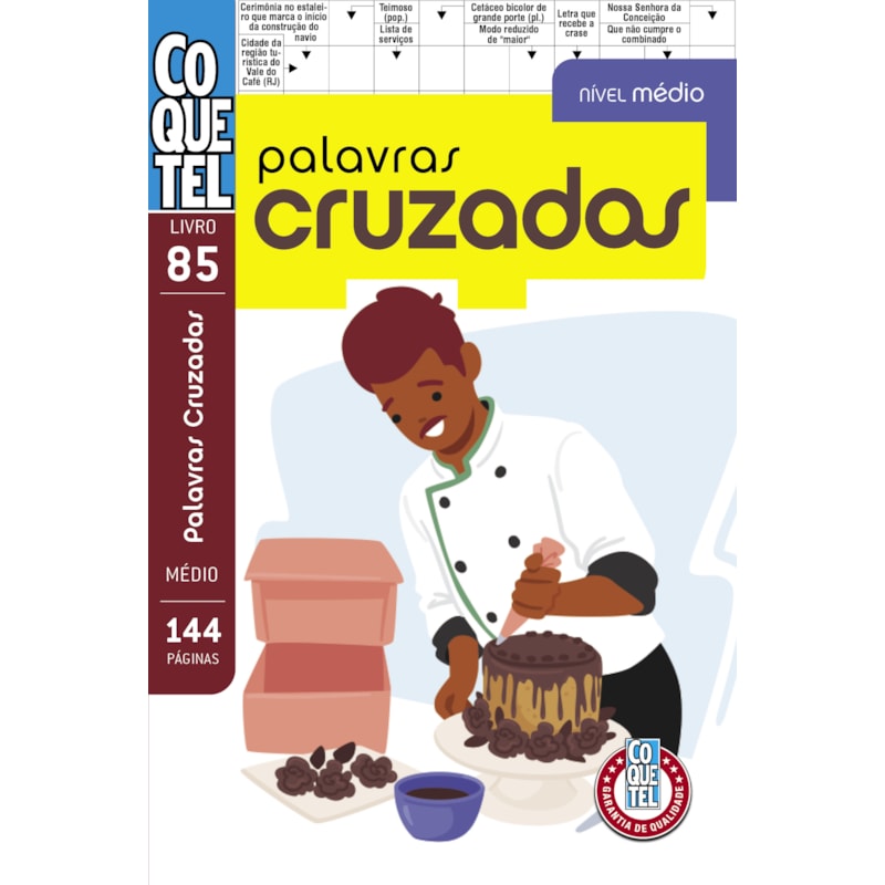 LIVRO COQUETEL PALAVRAS-CRUZADAS MÉDIO 85